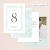 "Caliza" - Table Numbers in Seafoam by Lauren Chism - Back of Card Options