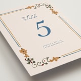 "Swan Crest" - Table Numbers in Royal by Cass Loh - Detail