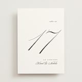 "Written with love" - Table Numbers in Noir Slate by Ana de Sousa - Front