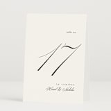 "Written with love" - Table Numbers in Noir Slate by Ana de Sousa - Folded