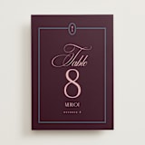 "sophisticate" - Table Numbers in Plum by Owl and Toad - Front