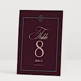 "sophisticate" - Table Numbers in Plum by Owl and Toad - Folded