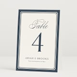 "Ariah" - Table Numbers in French Blue by Jennifer Postorino - Folded