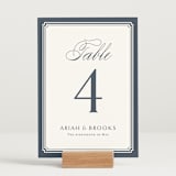 "Ariah" - Table Numbers in French Blue by Jennifer Postorino - Displayed (stand not included)