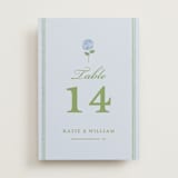 "Hydrangea Vines" - Table Numbers in Coastal by Madhvi Samimi - Front