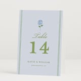 "Hydrangea Vines" - Table Numbers in Coastal by Madhvi Samimi - Folded