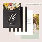 "Plentiful Blossoms" - Table Numbers in Soft Peach by Faith Harlow - Back of Card Options