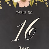 "Plentiful Blossoms" - Table Numbers in Soft Peach by Faith Harlow - Detail