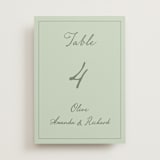 "Olive" - Table Numbers in Mint by Sherley Ferreira - Front
