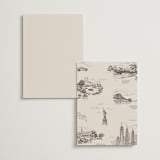 "New York Toile" - Table Numbers in Antique by Jenna Holcomb - Back of Card Options
