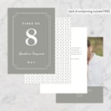 "Framed Details" - Table Numbers in Pebble by Kimberly FitzSimons - Back of Card Options