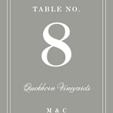 "Framed Details" - Table Numbers in Pebble by Kimberly FitzSimons - Detail