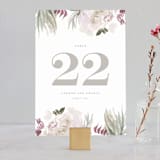 "romantic bouquet" - Table Numbers in Plum by Phrosné Barwood - Front
