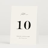 "Delicate Script" - Table Numbers in Cotton by Angela Thompson - Folded