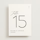 "Paire" - Table Numbers in Tuxedo by Kate Ahn - Front