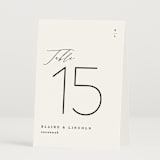 "Paire" - Table Numbers in Tuxedo by Kate Ahn - Folded