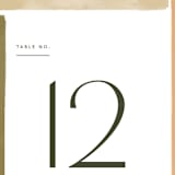 "Concord" - Table Numbers in Moss by Robert and Stella - Detail