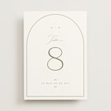"Amelia" - Table Numbers in Olive by Kristie Kern - Front
