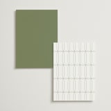 "Amelia" - Table Numbers in Olive by Kristie Kern - Back of Card Options