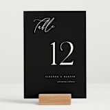 "Corner" - Table Numbers in Midnight by Kelly Schmidt - Displayed (stand not included)