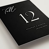 "Corner" - Table Numbers in Midnight by Kelly Schmidt - Detail