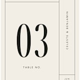 "Everlasting" - Table Numbers in Cotton by FRANI - Detail