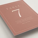 "Warm affection" - Table Numbers in Dusty Rose by Stacey Meacham - Detail