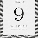 "Elegant Ethno" - Table Numbers in Noir by FRANI - Detail