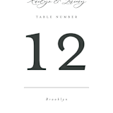 "Minimalist Photo" - Table Numbers in Ivory by Nicole Walsh - Detail