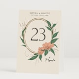 "Charming" - Table Numbers in Almond by GeekInk Design - Folded