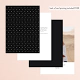 "refined" - Table Numbers in Black Tie by Laura Hamm - Back of Card Options