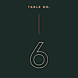 "Top to Bottom" - Table Numbers in Evergreen by Kindred Fields - Detail
