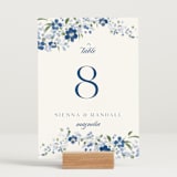 "Meander" - Table Numbers in Deep Sea by Angela Marzuki - Displayed (stand not included)