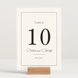 "Sincerity" - Table Numbers in Noir by Kimberly FitzSimons - Displayed (stand not included)