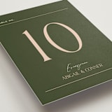 "Martini" - Table Numbers in Olive by Pixel and Hank - Detail