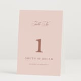 "Charleston" - Table Numbers in Blush by Megan Davis - Folded
