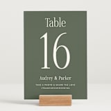 "Highlights" - Table Numbers in Forest by Jackie Crawford - Displayed (stand not included)