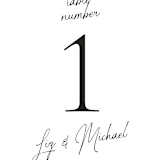 "Symphony" - Table Numbers in Pearl by Jackie Mangiolino - Detail
