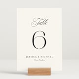 "Empire" - Table Numbers in Cotton by Jennifer Postorino - Displayed (stand not included)