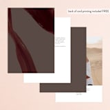 "Garnet" - Table Numbers in Walnut by Olivia Kanaley Inman - Back of Card Options