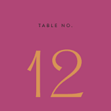 "Miami" - Table Numbers in Bird of Paradise by Ashley DeMeyere - Detail