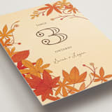 "Fall in Love" - Table Numbers in Autumn by Morgan Ramberg - Detail
