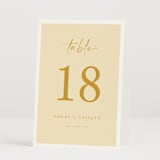 "Ink scribble" - Table Numbers in Honey by Adelyn T. - Folded