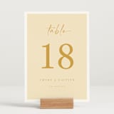 "Ink scribble" - Table Numbers in Honey by Adelyn T. - Displayed (stand not included)