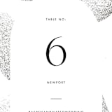 "Forever" - Table Numbers in Ink by Blustery August - Detail