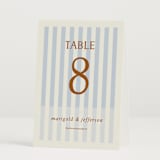 "Stripes" - Table Numbers in Wave by Kelly Watkins - Folded