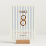 "Stripes" - Table Numbers in Wave by Kelly Watkins - Displayed (stand not included)