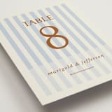 "Stripes" - Table Numbers in Wave by Kelly Watkins - Detail