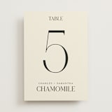 "Floral Emblem" - Table Numbers in Cream by Baumbirdy - Front