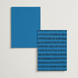 "Swirl Frame" - Table Numbers in Cobalt by mo kelley - Back of Card Options